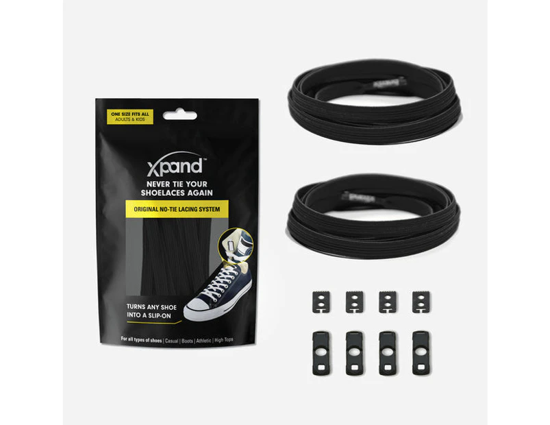 Xpand No-Tie Elastic Shoelace - Black