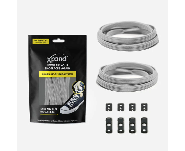 Xpand No-Tie Elastic Shoelace - Steel