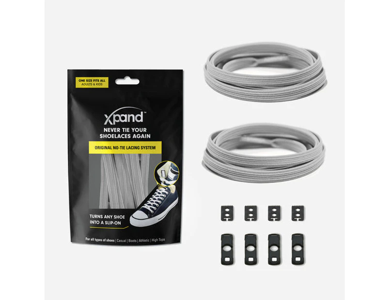 Xpand No-Tie Elastic Shoelace - Steel