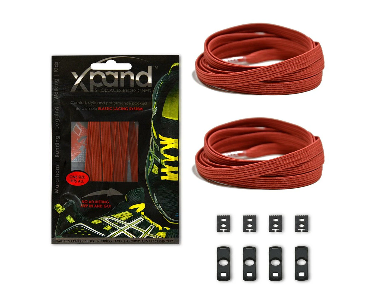 Xpand No-Tie Elastic Shoelace - Maroon