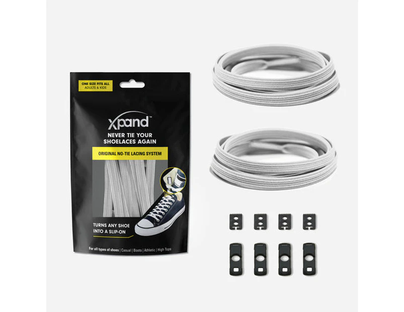 Xpand No-Tie Elastic Shoelace - White