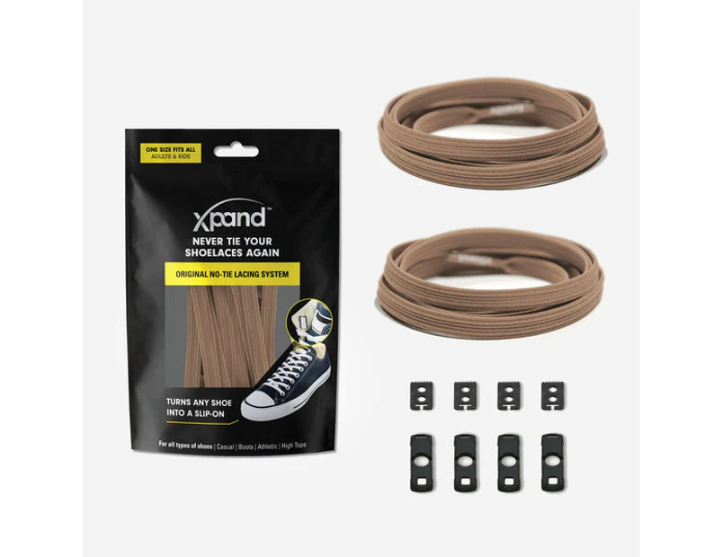 Xpand No-Tie Elastic Shoelace - Sand