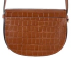 Michael Kors Hally Leather Saddle Bag - Chestnut