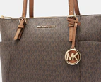 Michael Kors Jet Set Leather Tote Bag - Brown/Acorn