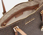 Michael Kors Jet Set Leather Tote Bag - Brown/Acorn