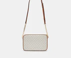 Michael Kors Jet Set Leather Crossbody Bag - Vanilla