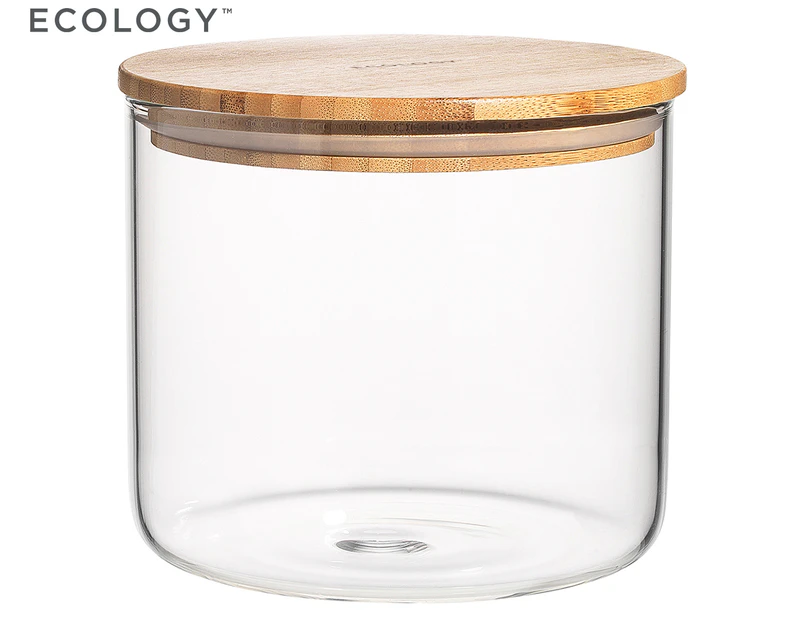 Ecology 2L Pantry Round Biscuit Barrel - Clear/Natural