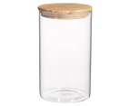 Set of 4 Ecology Pantry Round Canisters - Clear/Natural