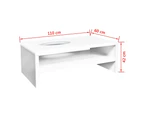 Coffee Table with LED High Gloss White