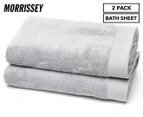 Morrissey Australian Cotton Bath Sheet 2-Pack - Silver