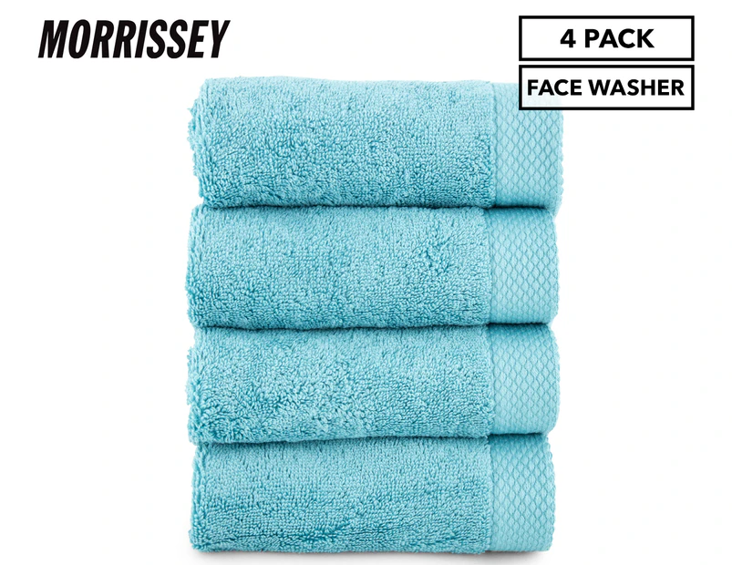Morrissey Australian Cotton Face Washer 4-Pack - Cloud