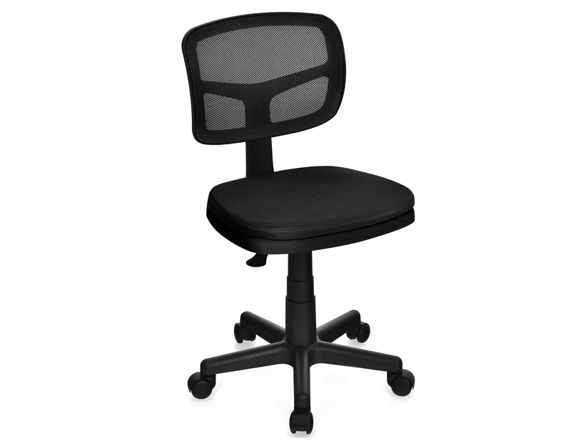 Giantex Office Chair Computer Chair Height Adjustment Upholstered Seat w/ Breathable Mesh Swivel Executive Desk Chair for Home Office