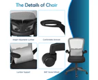 Giantex Mesh Office Chair Ergonomic Swivel Computer Chair Height Adjustable Gaming Executive Recliner Grey