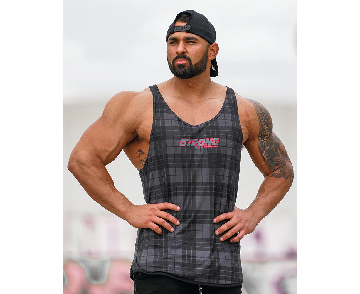 Lumberjacked Taperback- Gym Singlet - Black