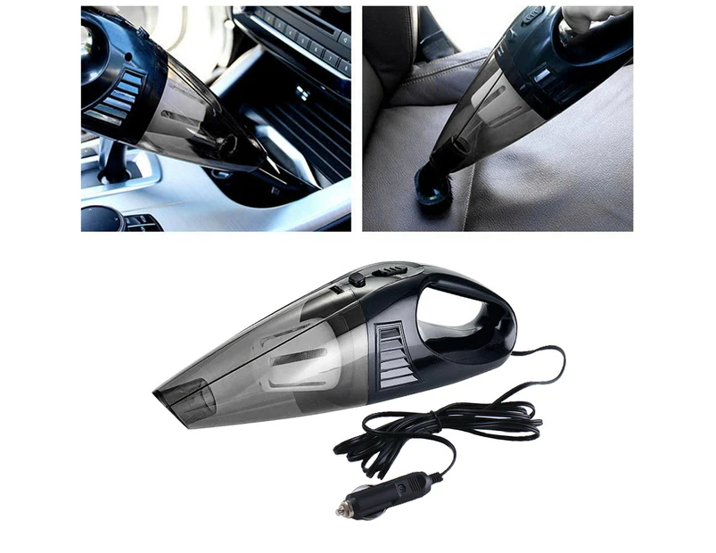 Portable 100W Cordless Car Vacuum Cleaner for Car Interior Auto Accessories Black Corded