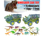 EHOME Dinosaur Truck Toy Set Transport Car Big Size Carrier Vehicle For Kids Xmas Gift
