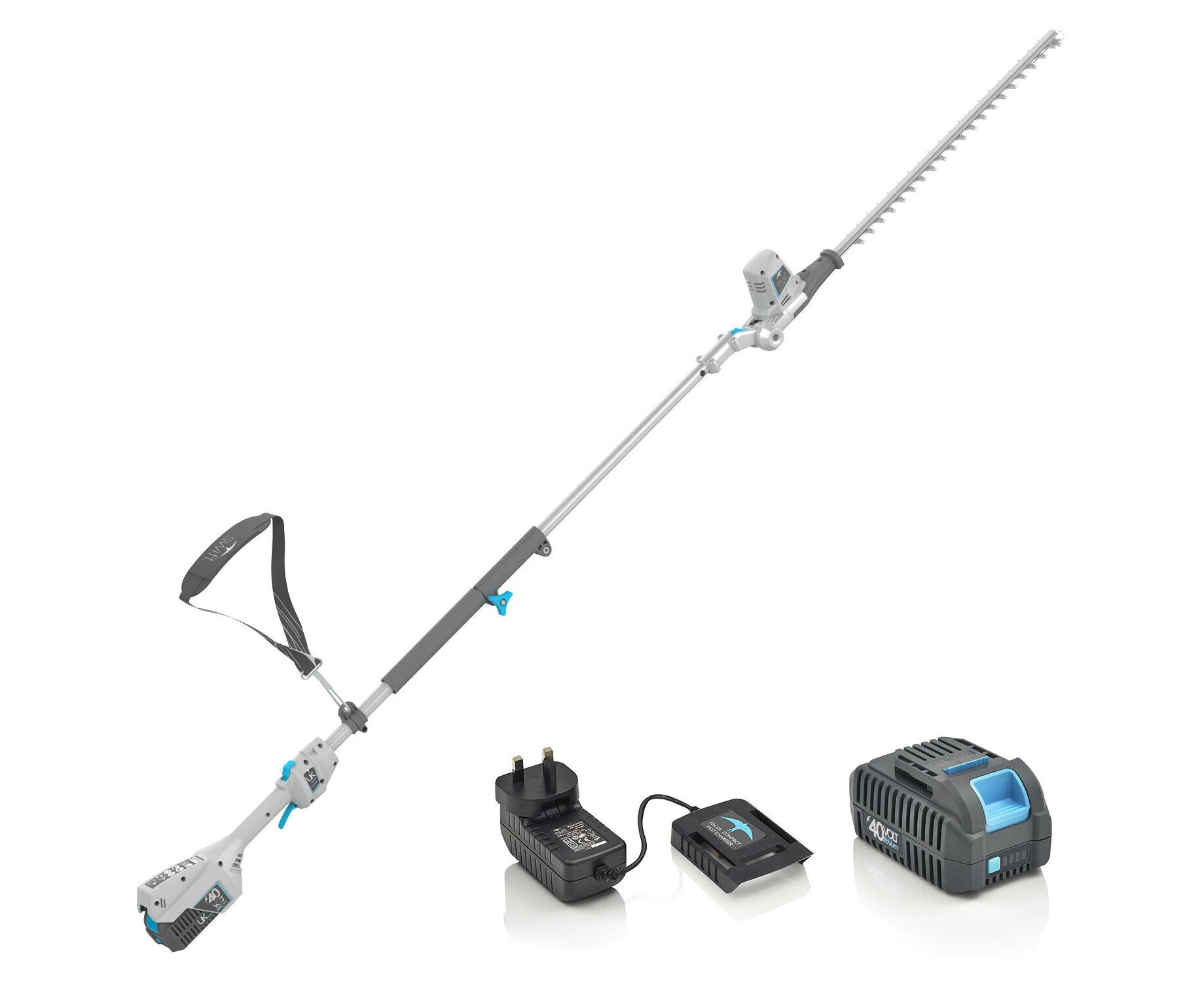 Swift 40V Cordless Pole Hedge Trimmer Kit - Include Battery And Charger