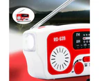 Hand Crank Radio Built-in 1200mAh Rechargeable Battery for Home Outdoor