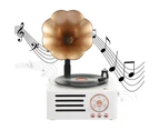 Turntable Record Player Bluetooth 5.0 All in One for Club Decoration Office White
