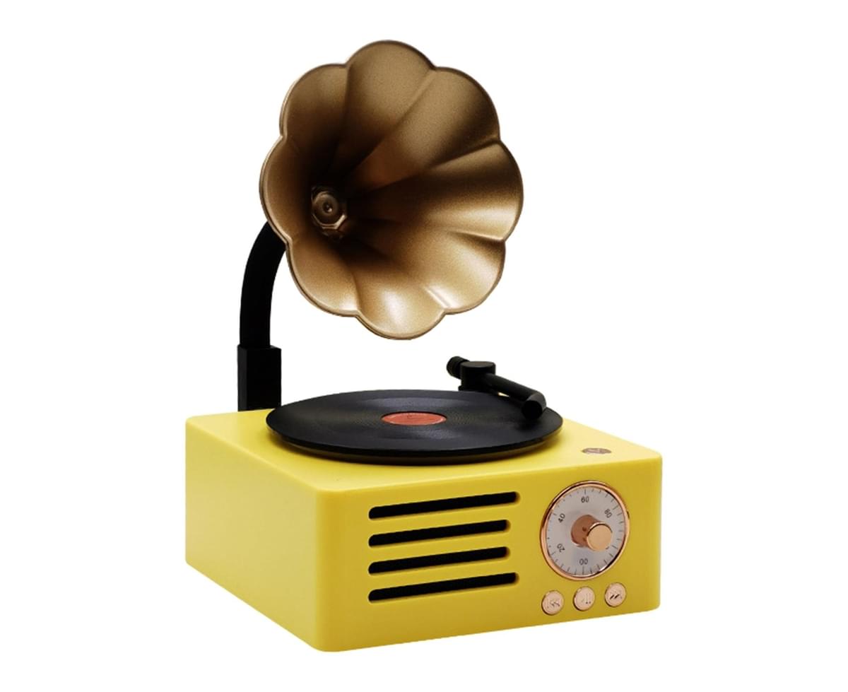 catch.com.au | Turntable Record Player Bluetooth 5.0 All in One for Club Decoration Office Yellow