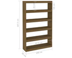 Solid Pinewood Book Cabinet/Room Divider Honey Brown Wooden Furniture - HoneyBrown