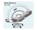 Mason Taylor Massage Computer Chair Office Home Chairs Recliner PVC Leather - White