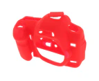 Protective Silicone Rubber Camera Case Cover for Canon EOS 5D Mark II 5D2 Red