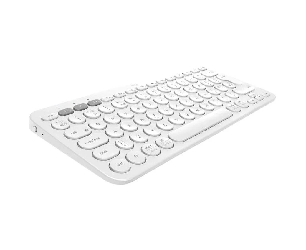 Logitech K380 Multi Device Bluetooth Wireless Keyboard With Easy Switch For Up To 3 Devices White