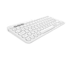 Logitech K380 Multi Device Bluetooth Wireless Keyboard With Easy Switch For Up To 3 Devices White