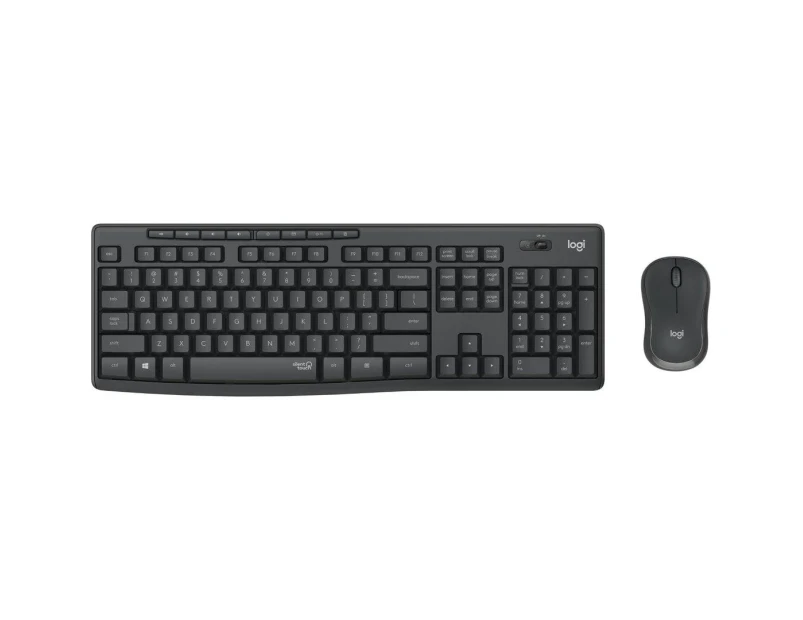 Logitech MK295 Silent Wireless Keyboard and Mouse Combo - Black