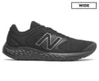 New Balance Men's 420 V2 Wide Fit Running Shoes - Black/Black 1