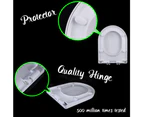 Thick Toilet Seat Soft Close Luxury White Heavy Duty Quick Release U Shape AU with Non-Slip Seat Bumpers
