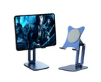 Foldable Adjustable desk Stand Holder for iPhone and iPad-Navy Blue