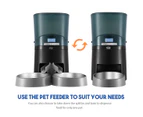 Petscene Automatic Pet Feeder 7L Auto Dog Cat Food Dispenser Voice Recorder 2 Bowls