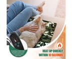 Electric Pet Dog Heater Pad Heated Heating Mat Blanket Cat Bed Timer Thermal Protection 60x45cm with 2 Cloth Covers