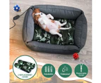 Electric Pet Dog Heater Pad Heated Heating Mat Blanket Cat Bed Timer Thermal Protection 60x45cm with 2 Cloth Covers