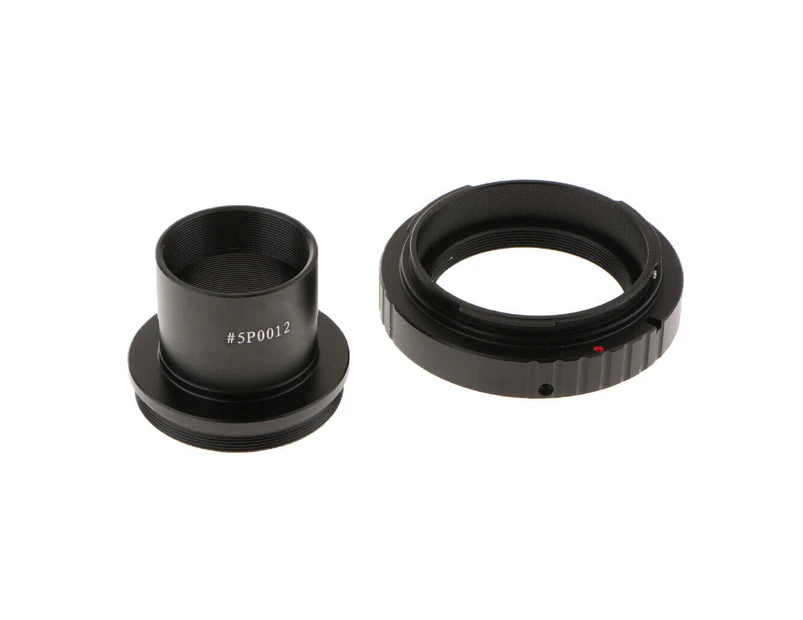 T2 Ring & M42 to 1.25" Telescope Adapter (T-mount) for Canon DSLR Camera Black