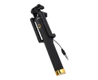 Mini Wired Selfie Sticks Portable Universal for Vlog Photograph Family Gold