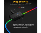 LED Extended RGB Gaming Mouse Pad 14 Lighting Modes USB HUB for PC Gamer Small 350x250x3mm