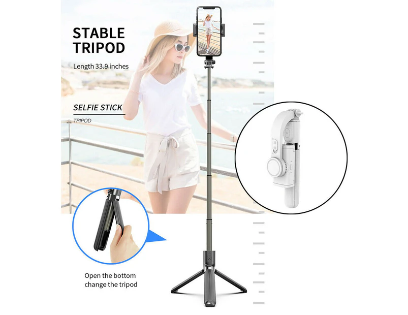 Selfie Stick Monopod Tripod Bluetooth Remote Shutter For   11 White