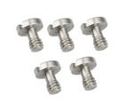 5 Pieces Stainless Steel 1/4" Camera Screw for Tripod Quick Release Plate