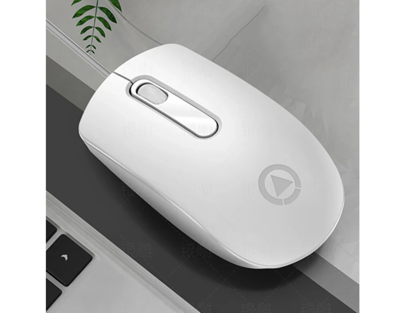 Wired mouse tightens laptop desktop small ergonomic game scale wheel for office white