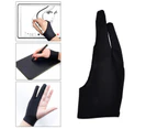 Black Artist Digital Drawing Glove Palm Rejection Glove for Graphics Tablet XS