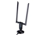 1200Mbps Dual Band 2.4GHz/5GHz USB 3.0 WiFi Adapter Network Card w/Antennas
