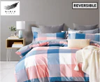 Gioia Casa Mei Fully Reversible Quilt Cover Set - Blue/Multi