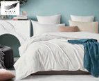 Gioia Casa Vintage Washed Cotton Bed Quilt Cover Set - White