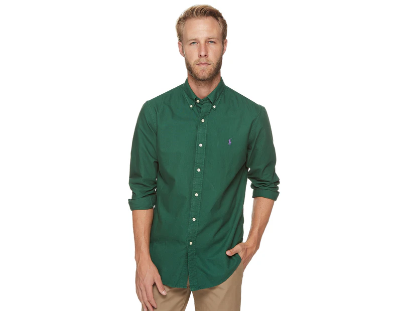 Polo Ralph Lauren Men's Long Sleeve Custom Fit Sport Shirt - New Forest