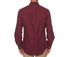 Polo Ralph Lauren Men's Long Sleeve Custom Fit Sport Shirt - Classic Wine
