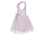 Gem Look Girls' Sequins Heart Tutu Dress - Lilac
