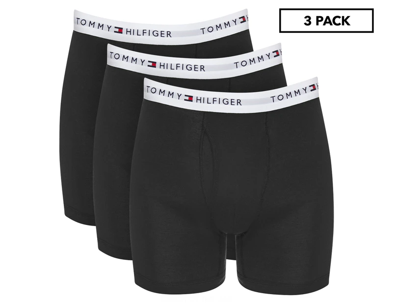 Tommy Hilfiger Men's Cotton Boxer Briefs 3-Pack - Black
